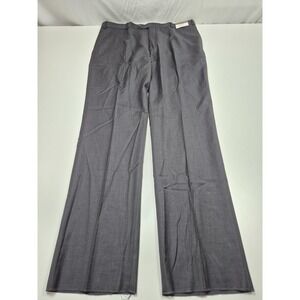 Prontomoda Dress Pants Mens 40x36 Gray Super 140s Merino Wool Unhemmed NWT